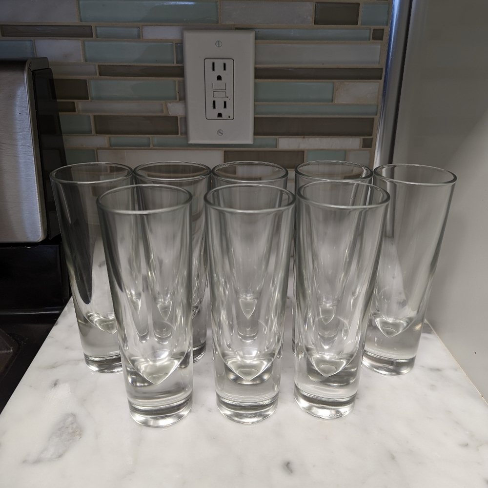 CARLO MORETTI VINTAGE BULLET BRUNCH GLASSES HEAVY WEIGHTED BOTTOM ITALY MORELLI